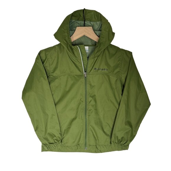 Columbia Kids Glennaker Rain Jacket Green Windbreaker Size Small Hood Zip  NWOT - Picture 1 of 8